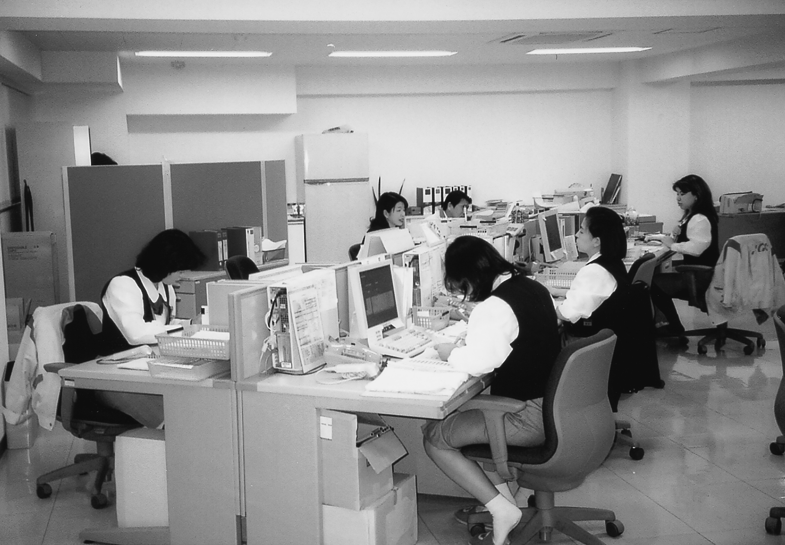 東京・板橋の本社内にある受注センターの様子。